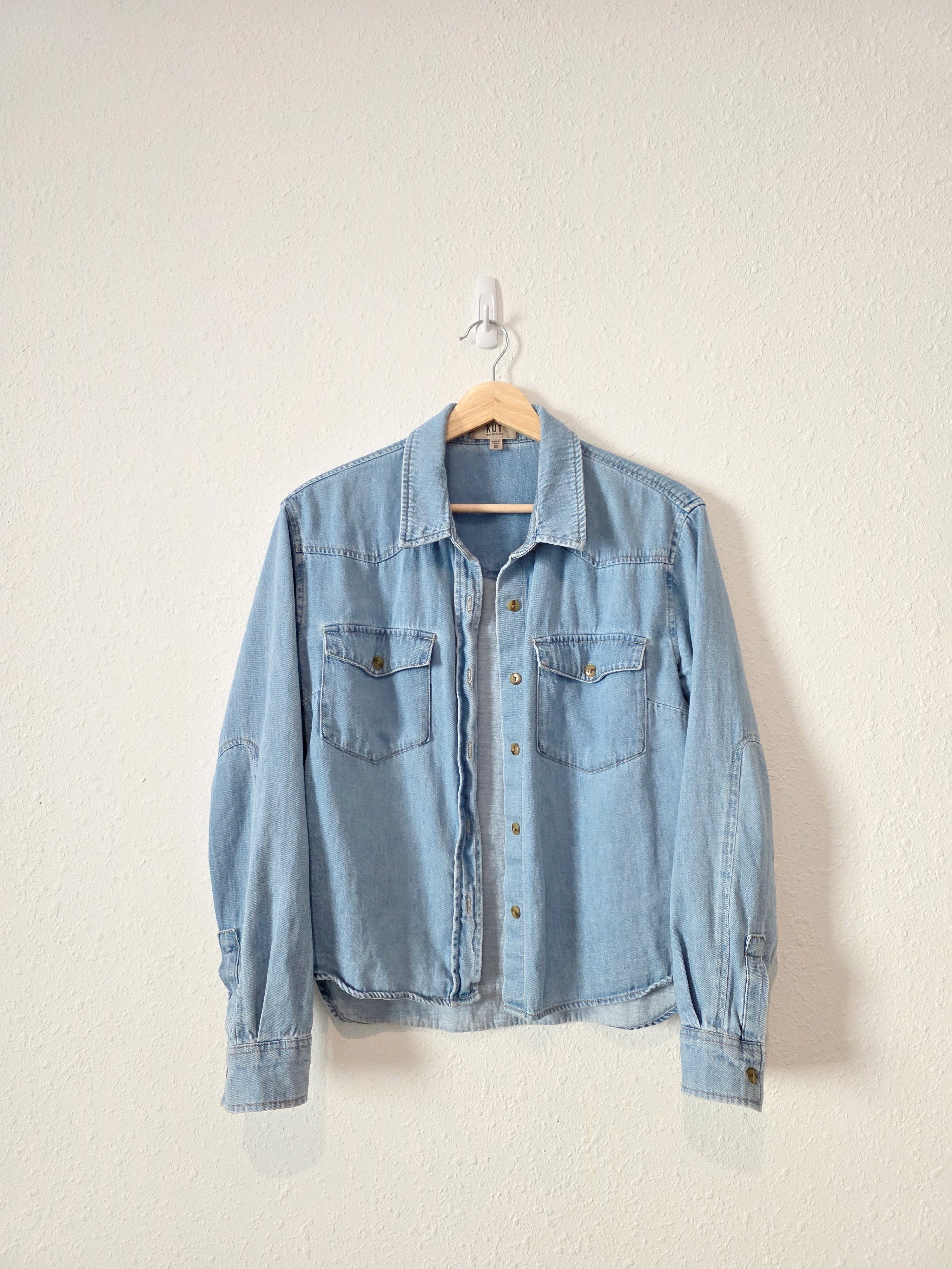 Cotton Linen Denim Button Up (XS)