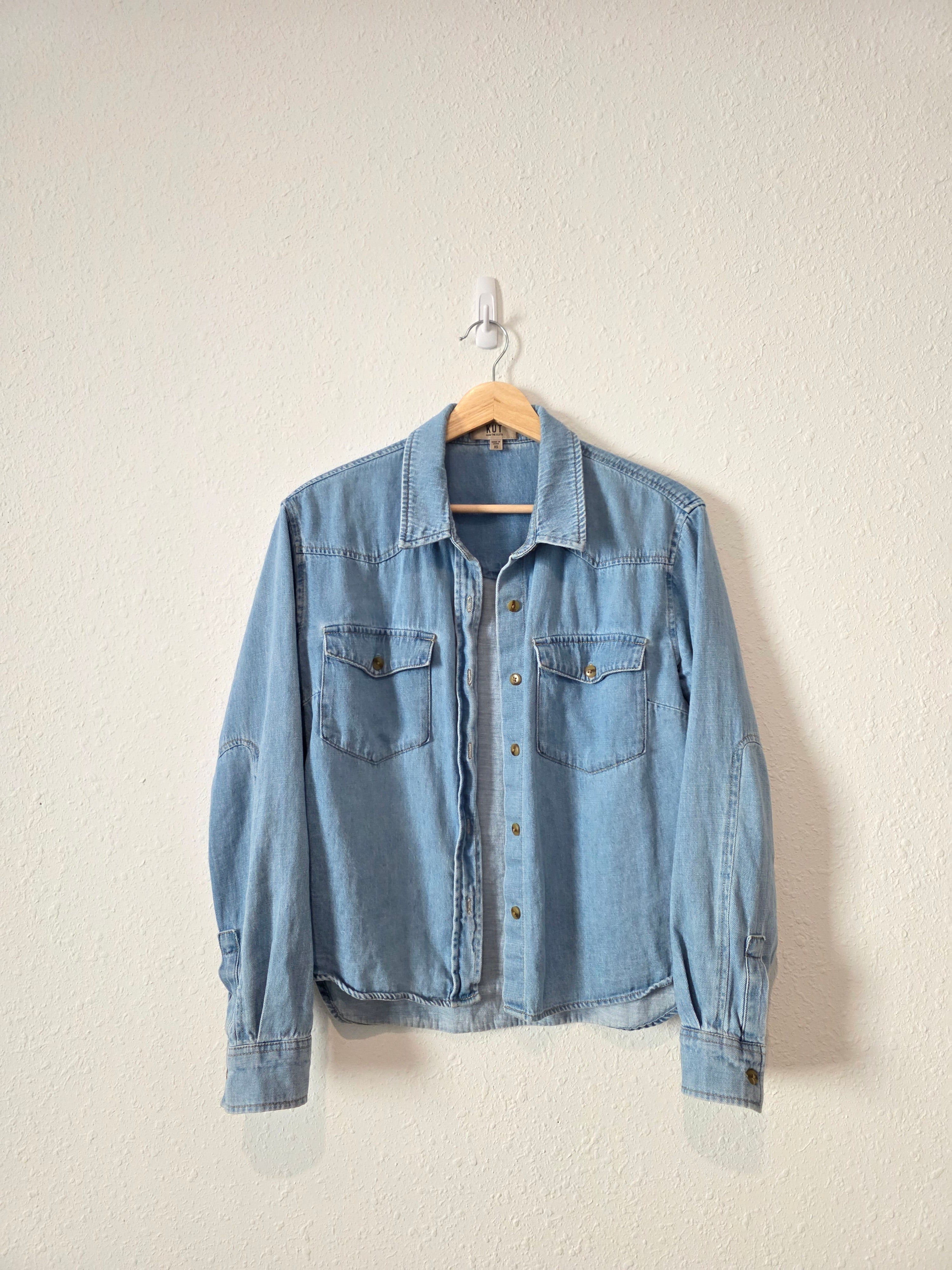 Cotton Linen Denim Button Up (XS)
