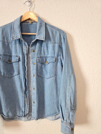 Cotton Linen Denim Button Up (XS)