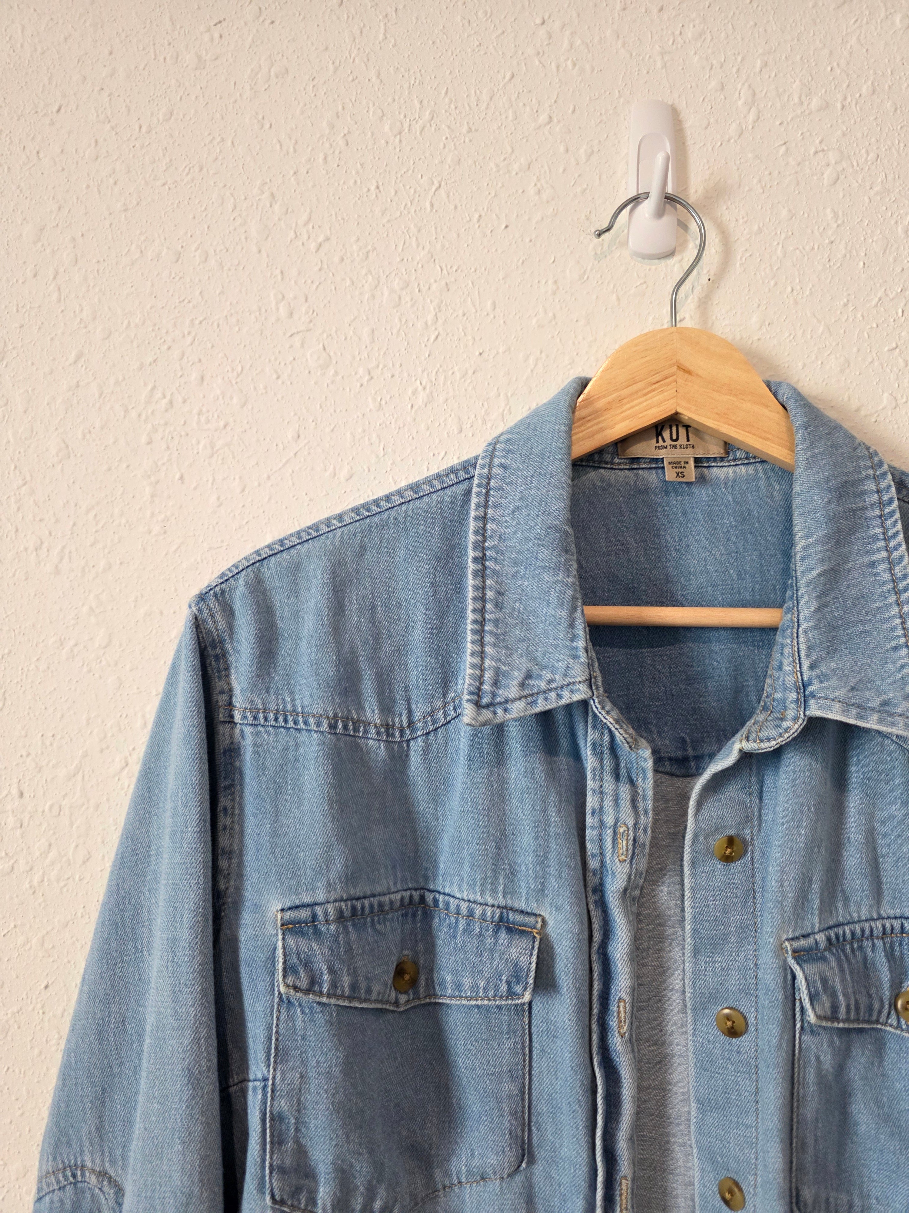 Cotton Linen Denim Button Up (XS)