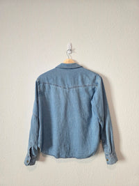 Cotton Linen Denim Button Up (XS)