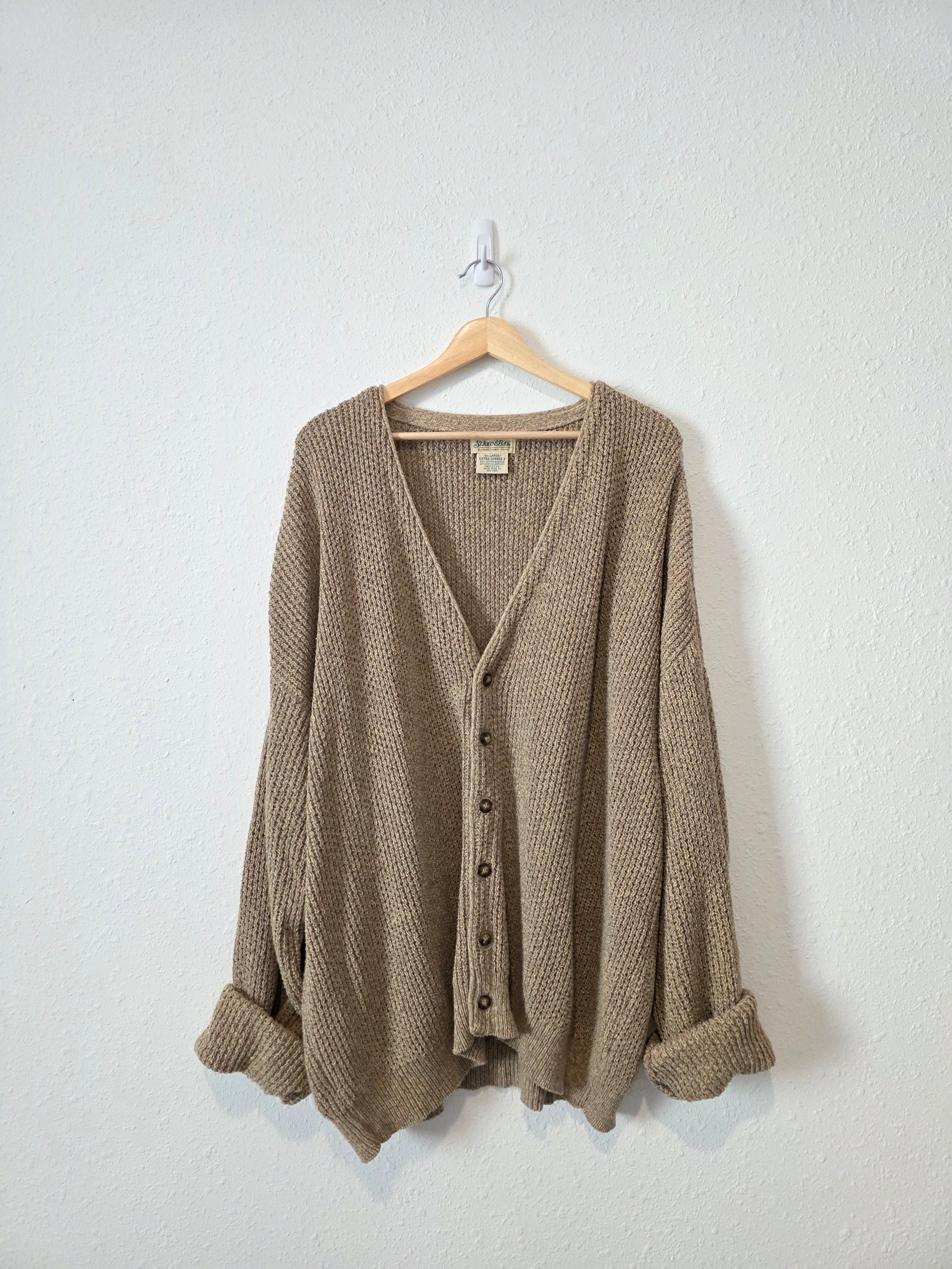 Vintage Chunky Knit Cardigan (XXL)