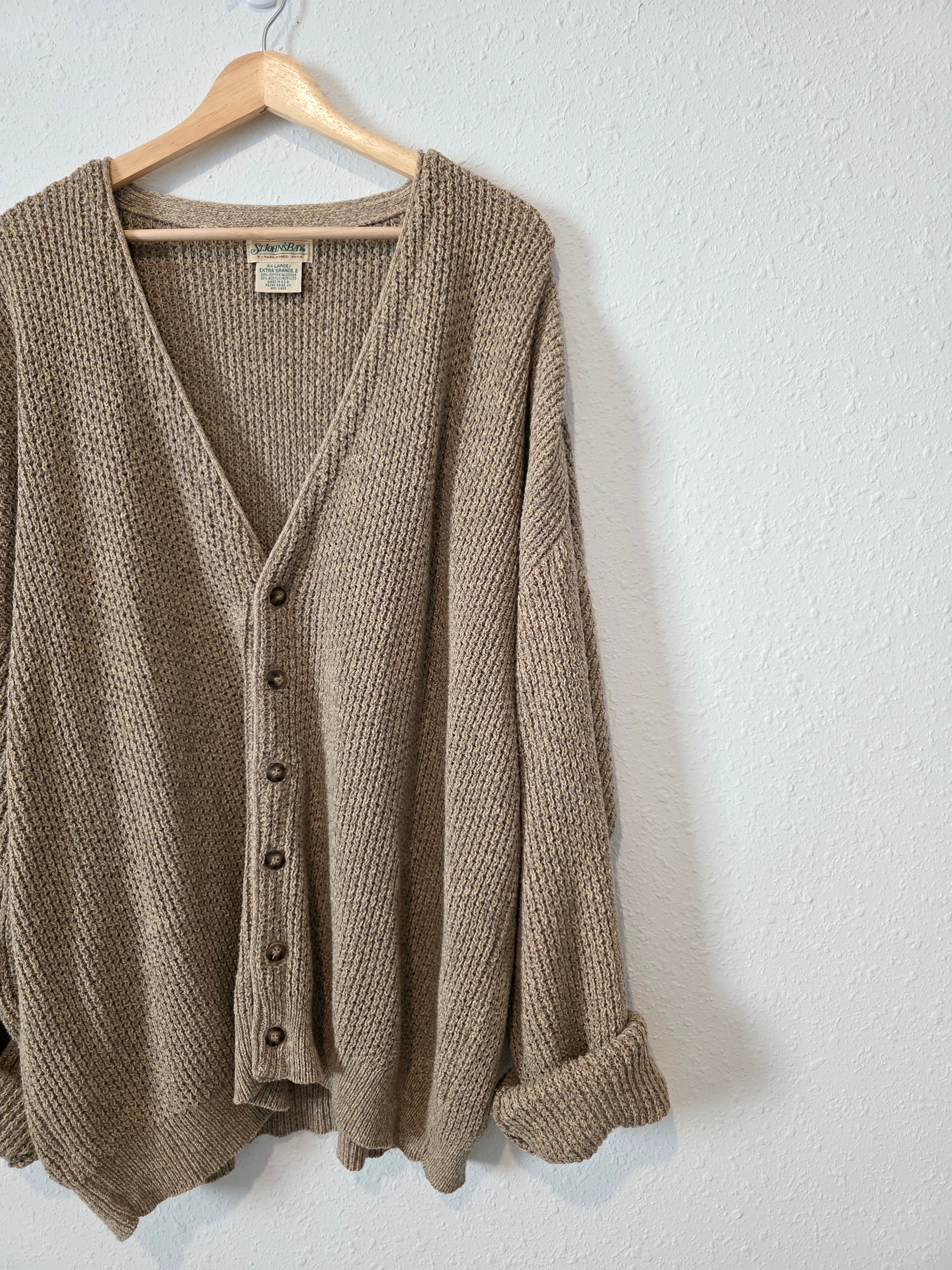 Vintage Chunky Knit Cardigan (XXL)