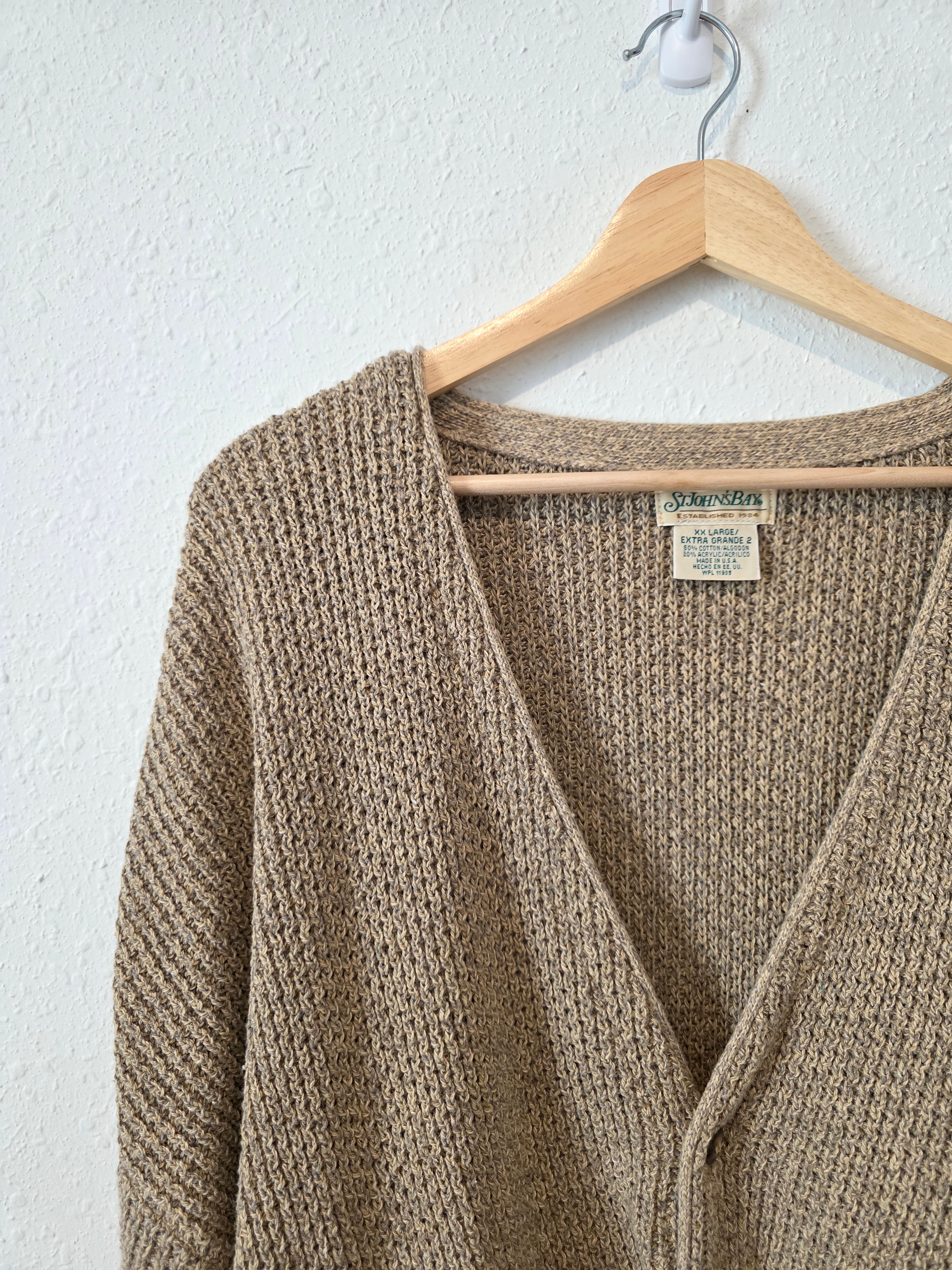 Vintage Chunky Knit Cardigan (XXL)