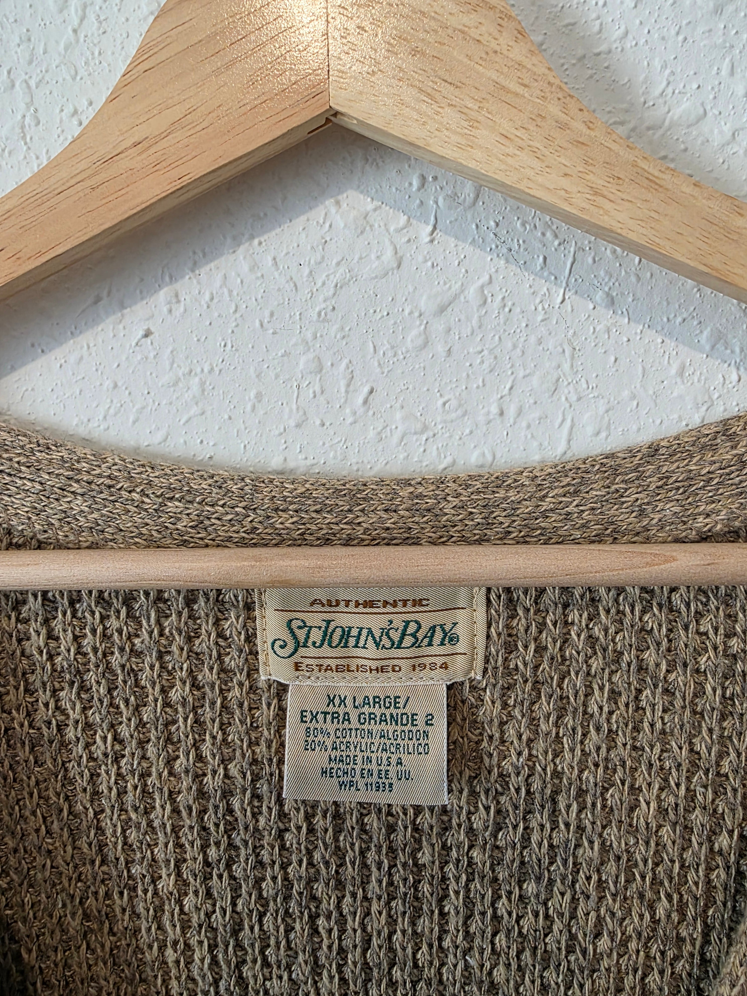 Vintage Chunky Knit Cardigan (XXL)