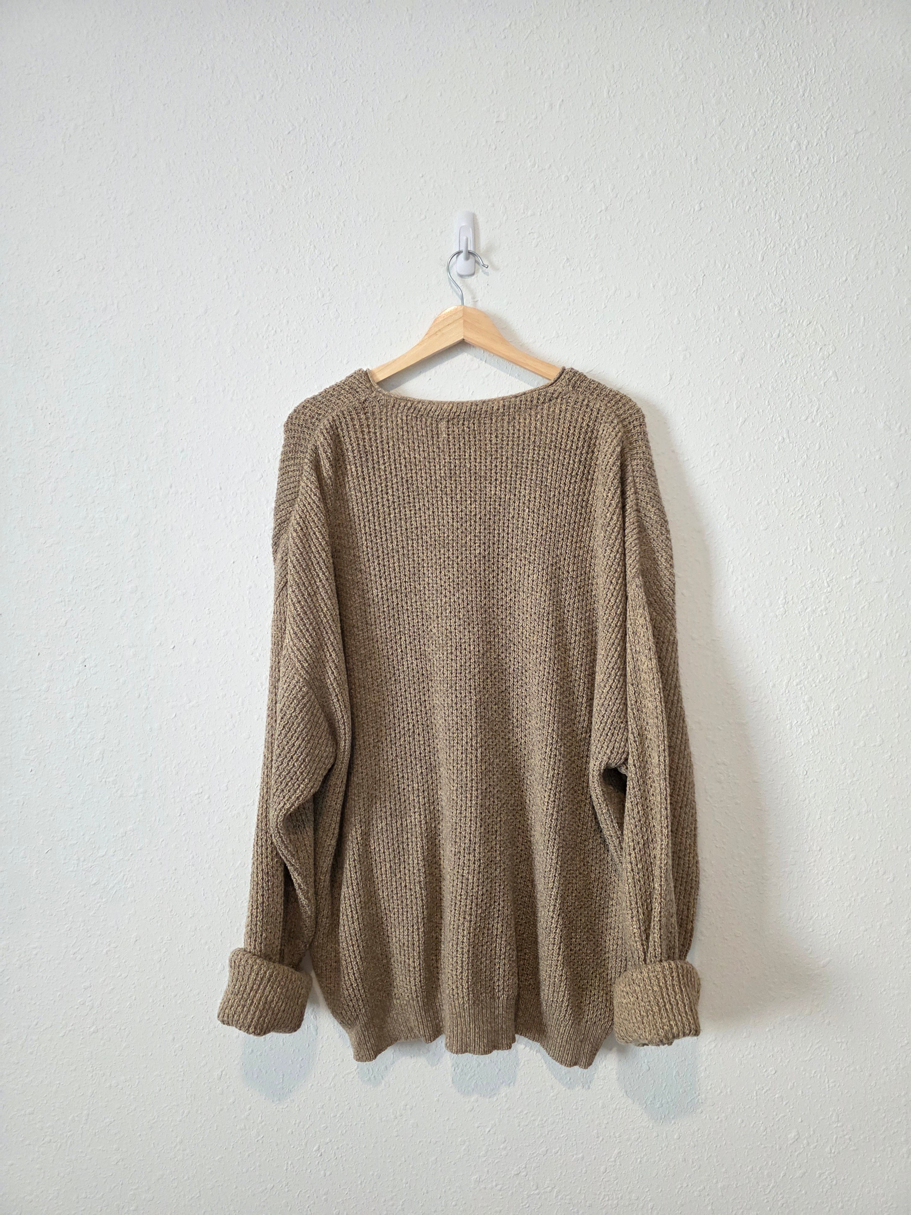Vintage Chunky Knit Cardigan (XXL)