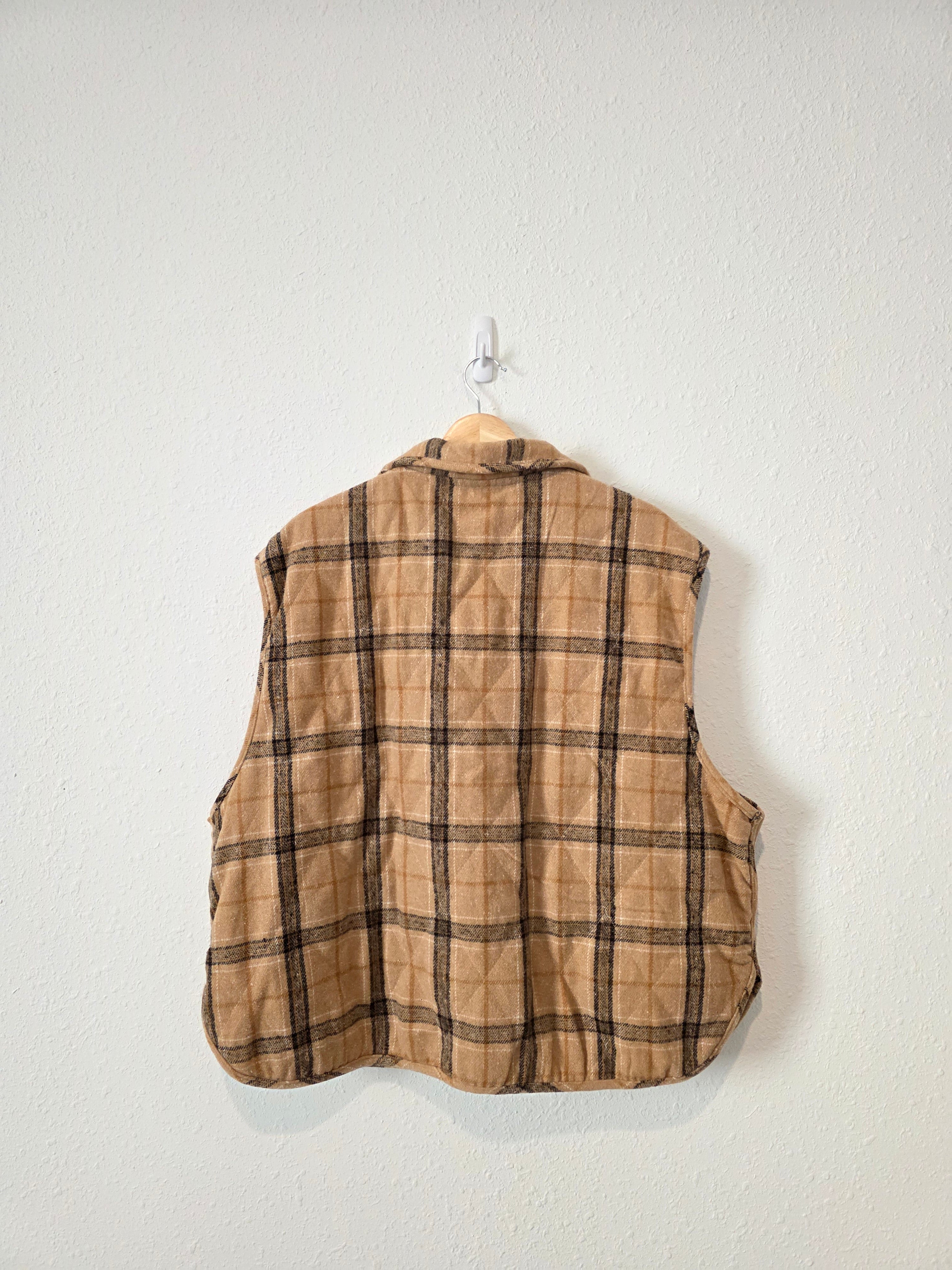 Plaid Quilted Vest (2X)