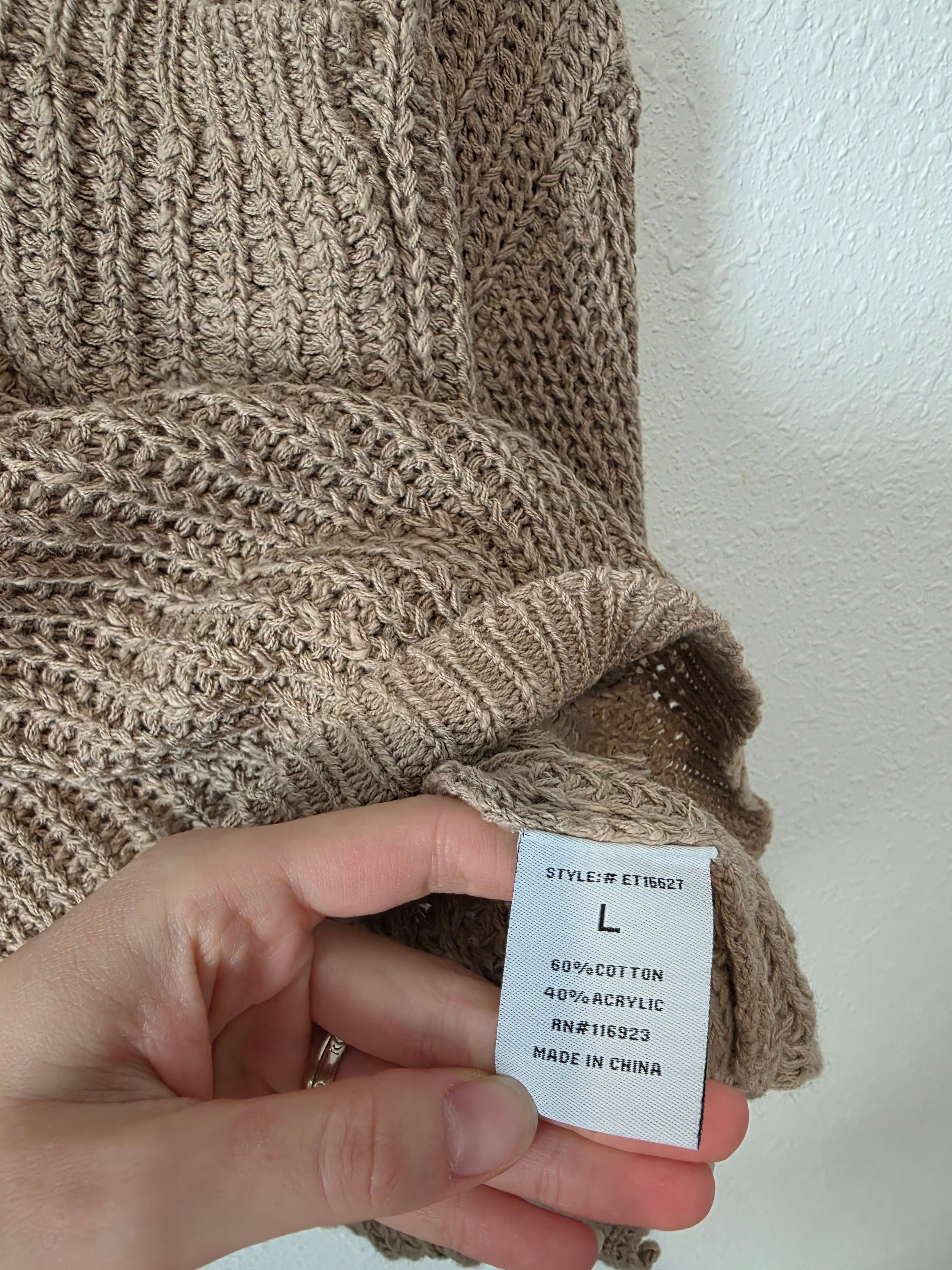 NEW Easel Chunky Oversized Sweater (L)