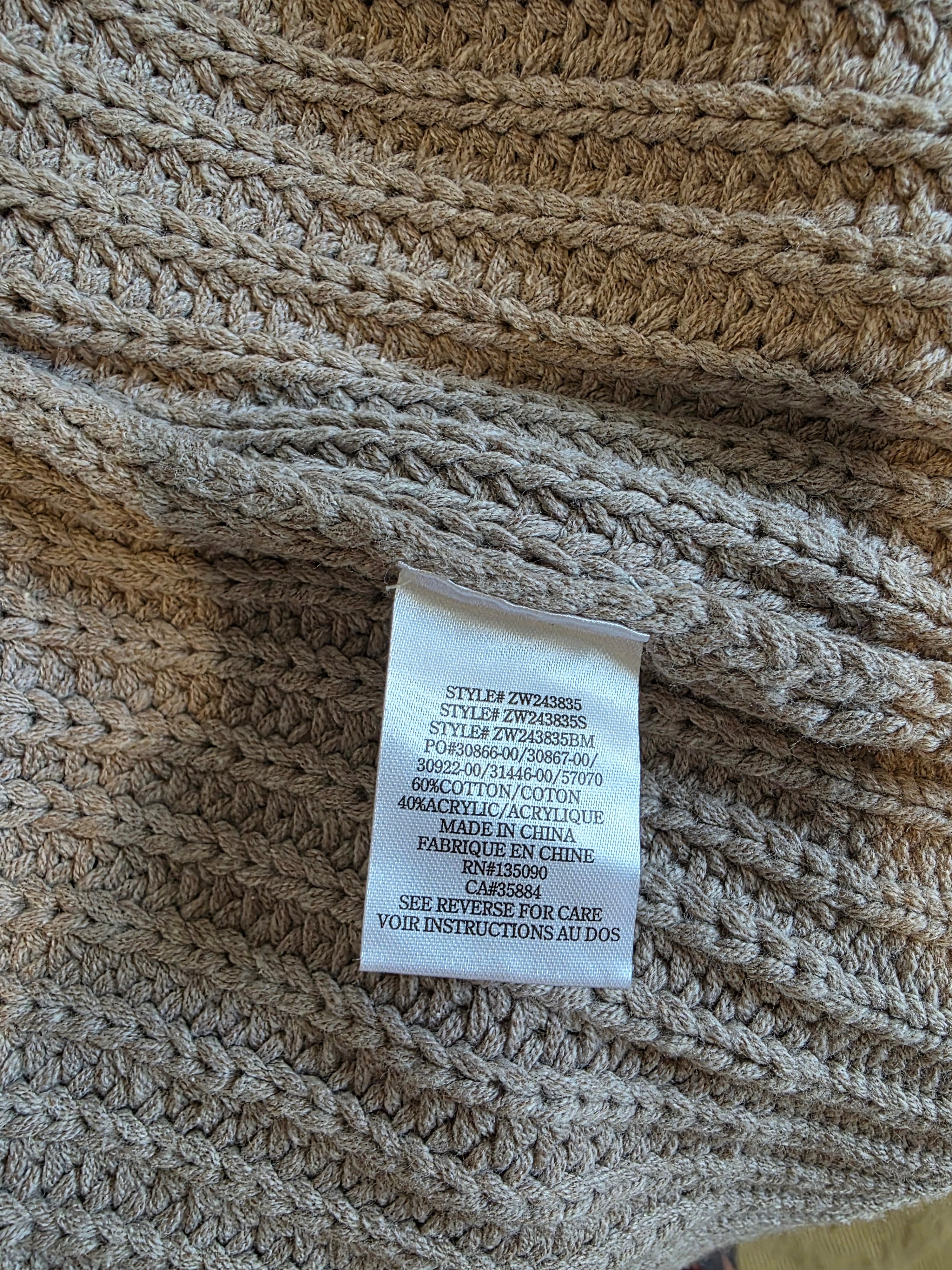 Z Supply Chunky Cardigan Sweater (L)