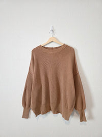 Aerie Brown Ribbed Sweater (S)