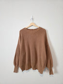 Aerie Brown Ribbed Sweater (S)