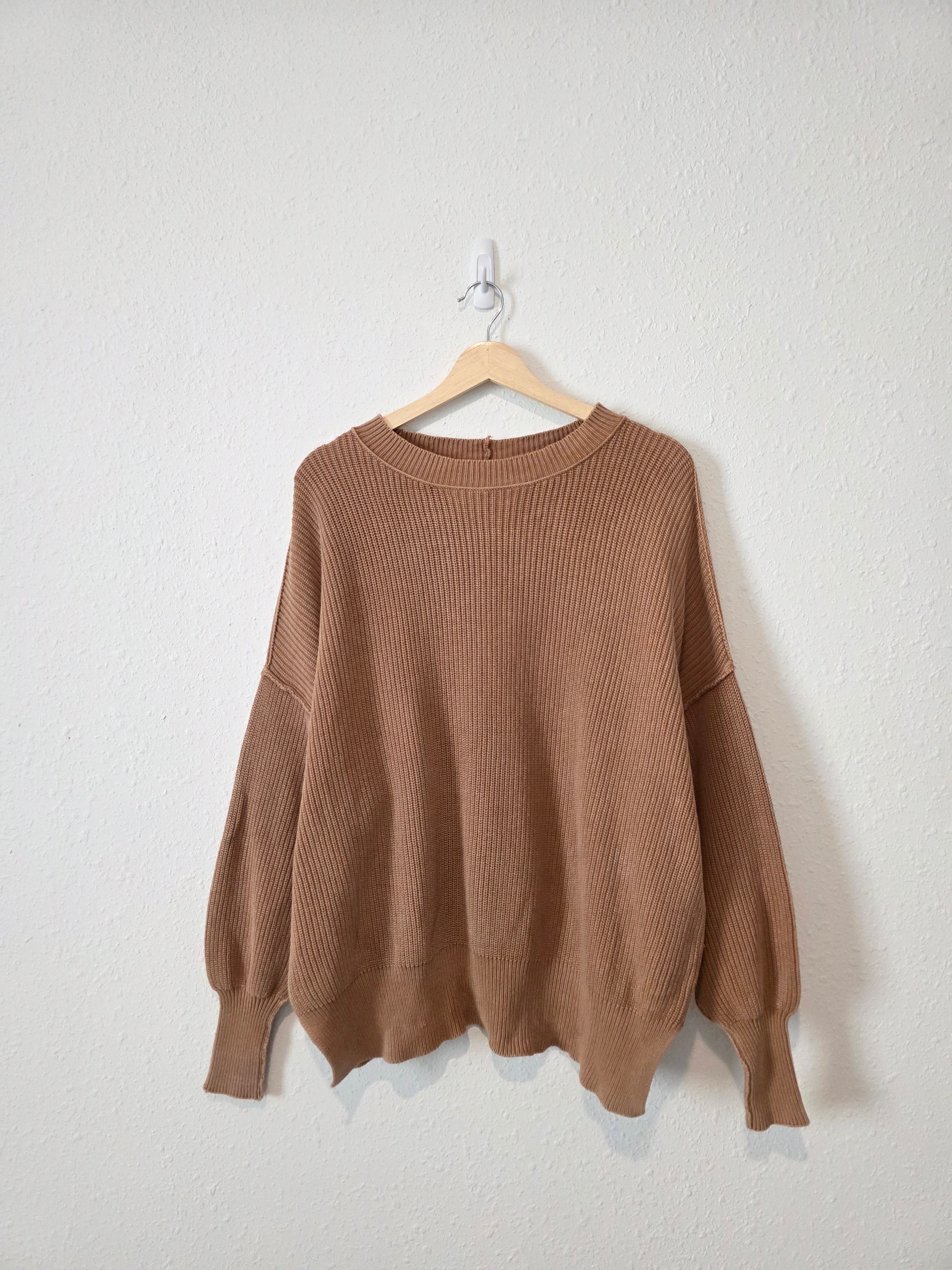Aerie Brown Ribbed Sweater (S)