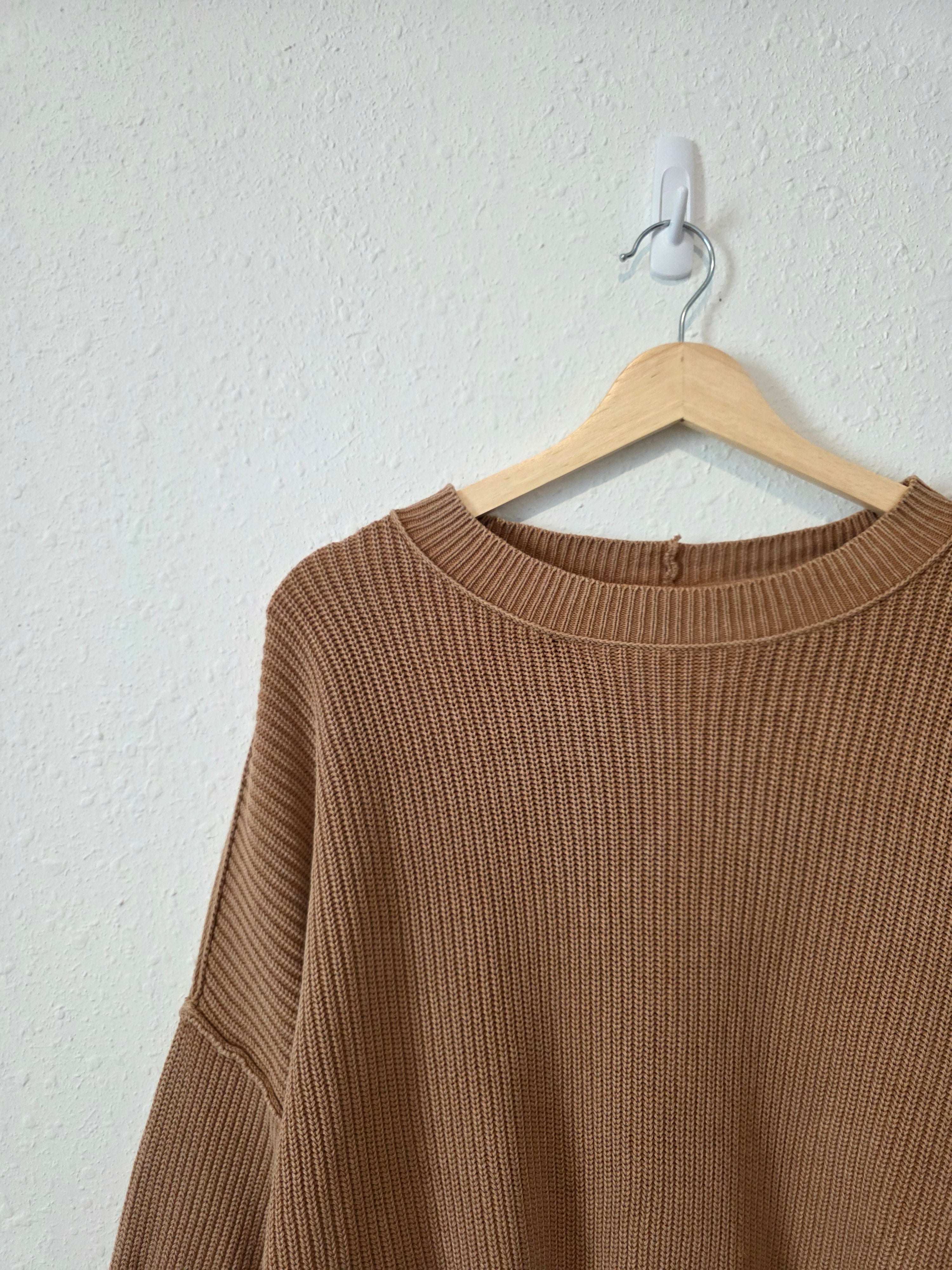 Aerie Brown Ribbed Sweater (S)
