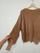 Aerie Brown Ribbed Sweater (S)
