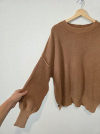 Aerie Brown Ribbed Sweater (S)