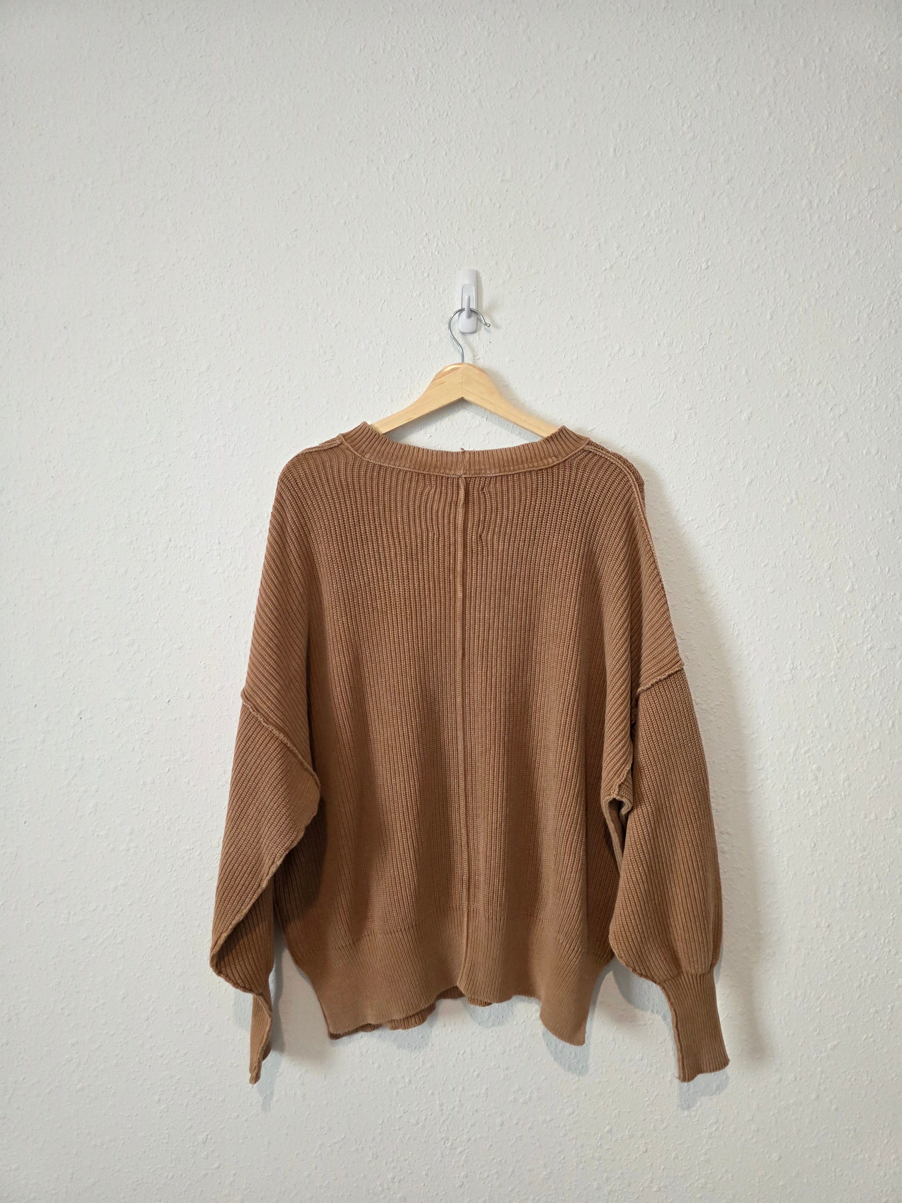 Aerie Brown Ribbed Sweater (S)