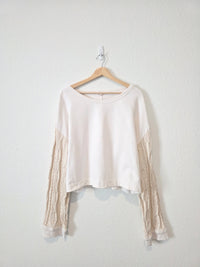Pilcro Cable Knit Sleeve Sweater (M)