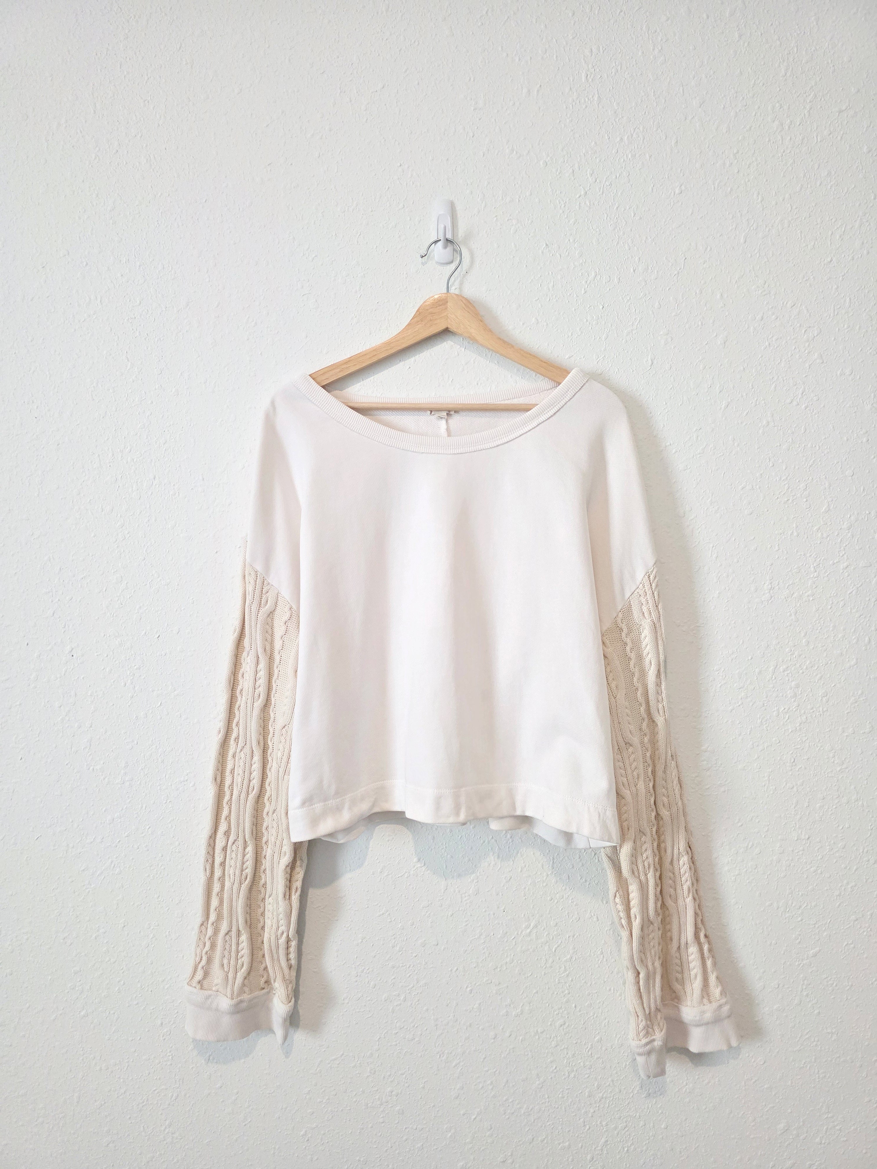 Pilcro Cable Knit Sleeve Sweater (M)