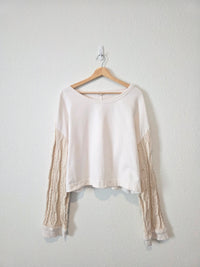 Pilcro Cable Knit Sleeve Sweater (M)
