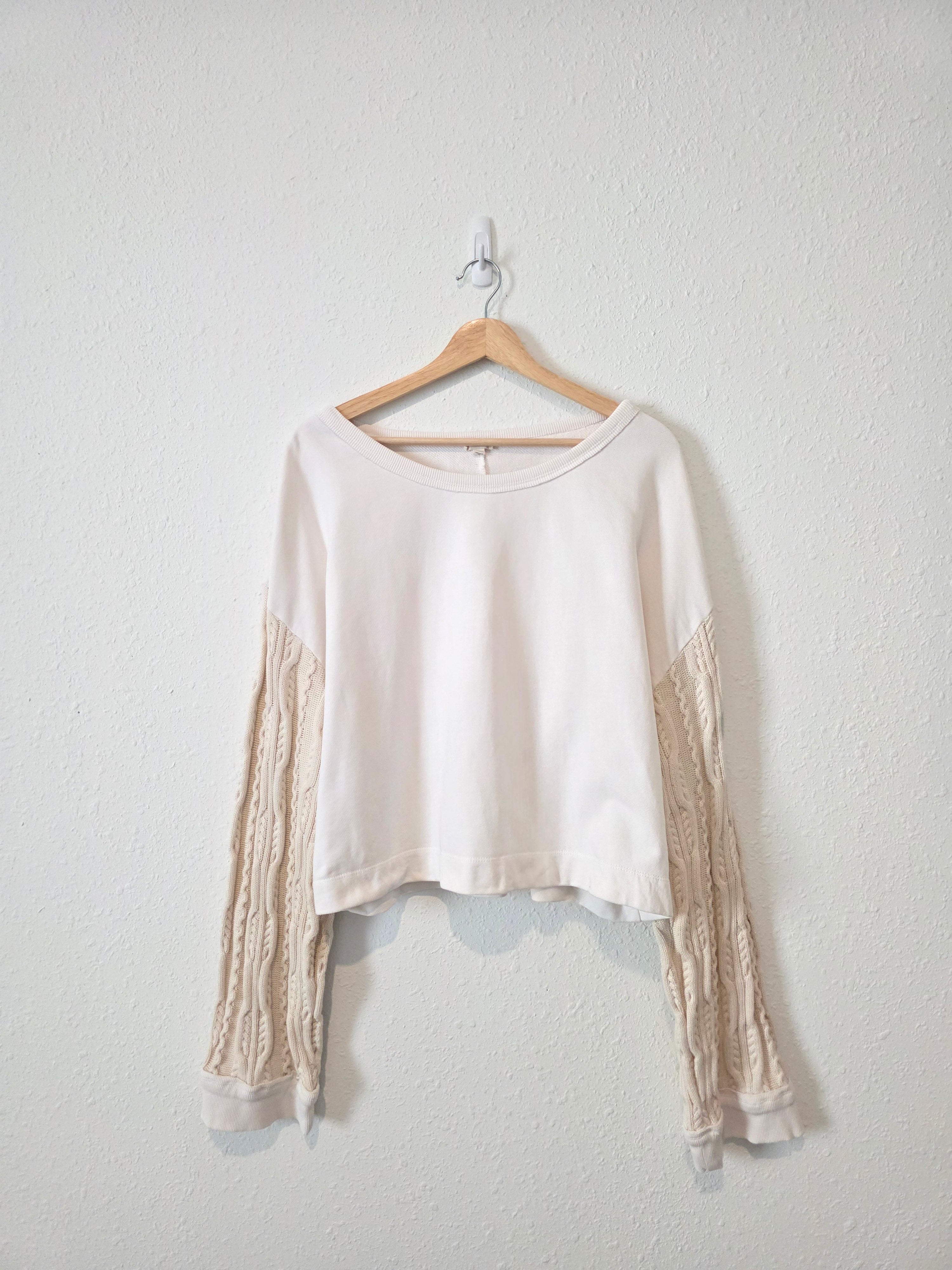 Pilcro Cable Knit Sleeve Sweater (M)