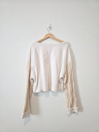 Pilcro Cable Knit Sleeve Sweater (M)