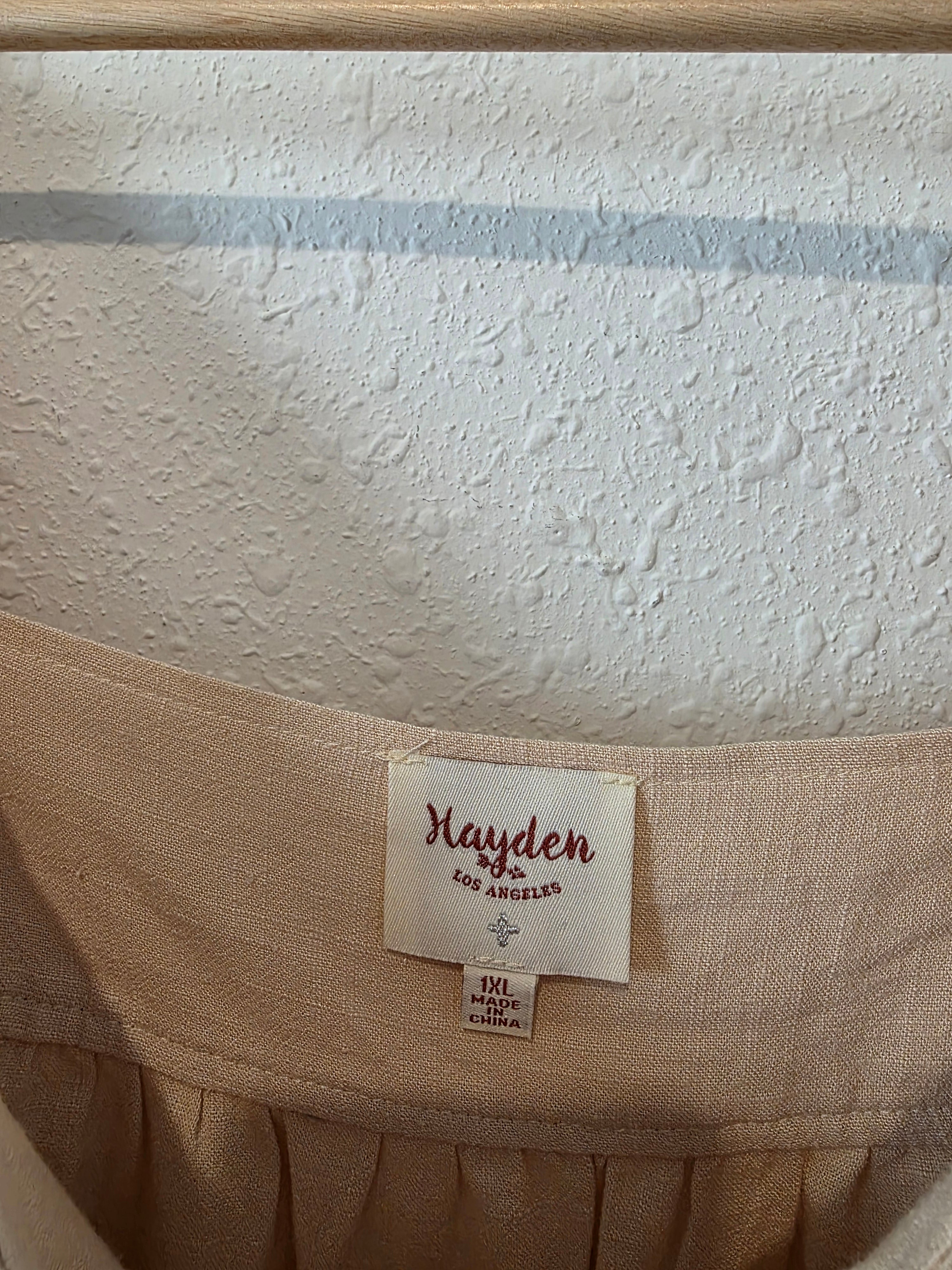 Hayden Linen Blend Top (1X)