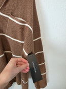 NEW Weekend LA Brown Striped Sweater (XL)