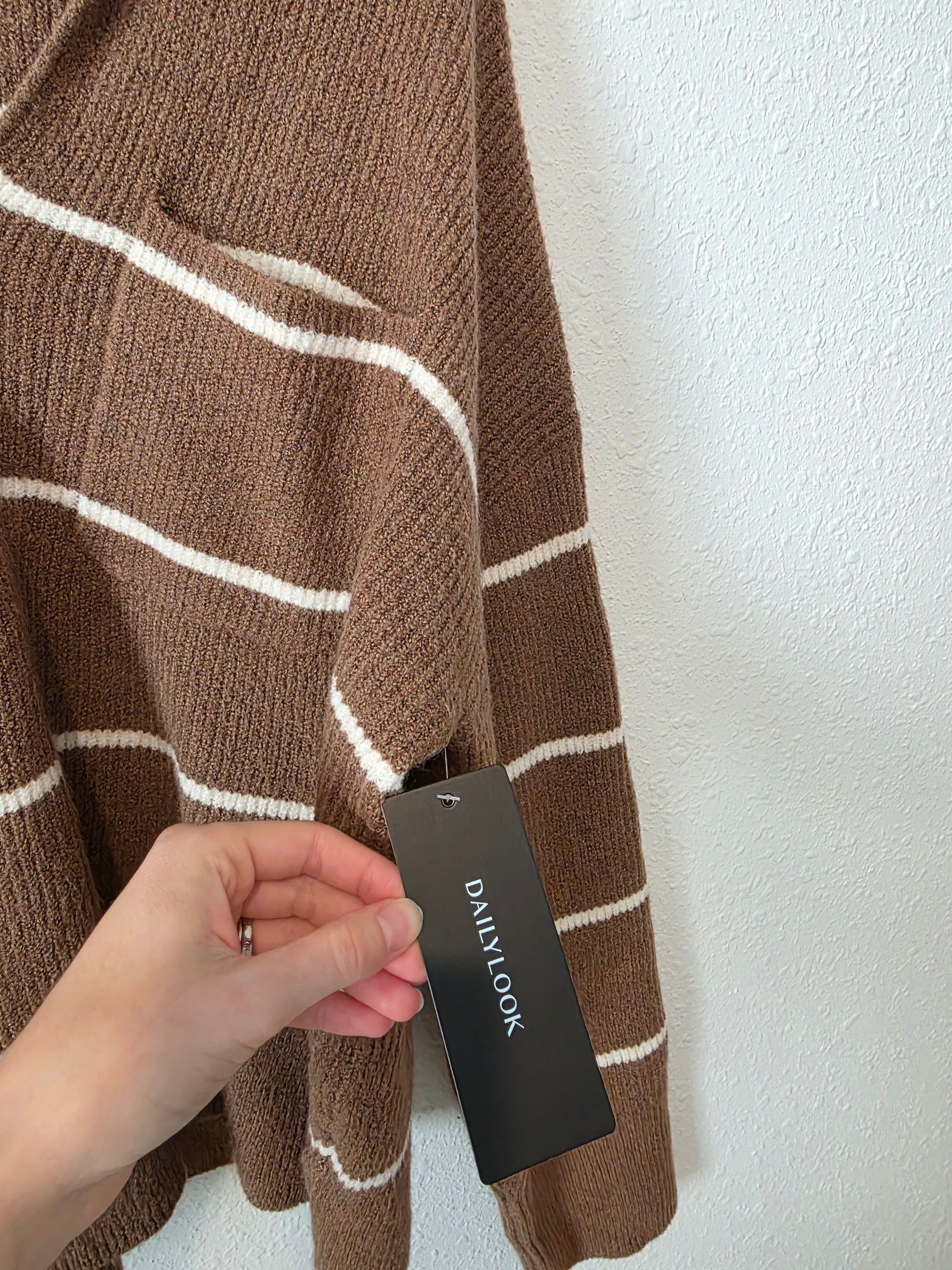 NEW Weekend LA Brown Striped Sweater (XL)