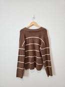 NEW Weekend LA Brown Striped Sweater (XL)