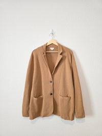 J.Crew Camel Cotton Sweater Blazer (XL)