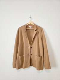 J.Crew Camel Cotton Sweater Blazer (XL)