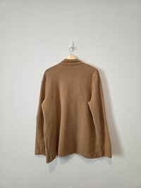 J.Crew Camel Cotton Sweater Blazer (XL)