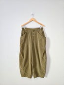 Free People Olive Corduroy Barrel Pants (L)