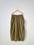 Free People Olive Corduroy Barrel Pants (L)