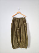 Free People Olive Corduroy Barrel Pants (L)