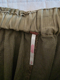Free People Olive Corduroy Barrel Pants (L)