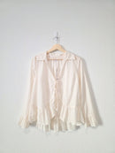 NEW Urban Outfitters Tie Front Cotton Blouse (M)
