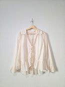 NEW Urban Outfitters Tie Front Cotton Blouse (M)