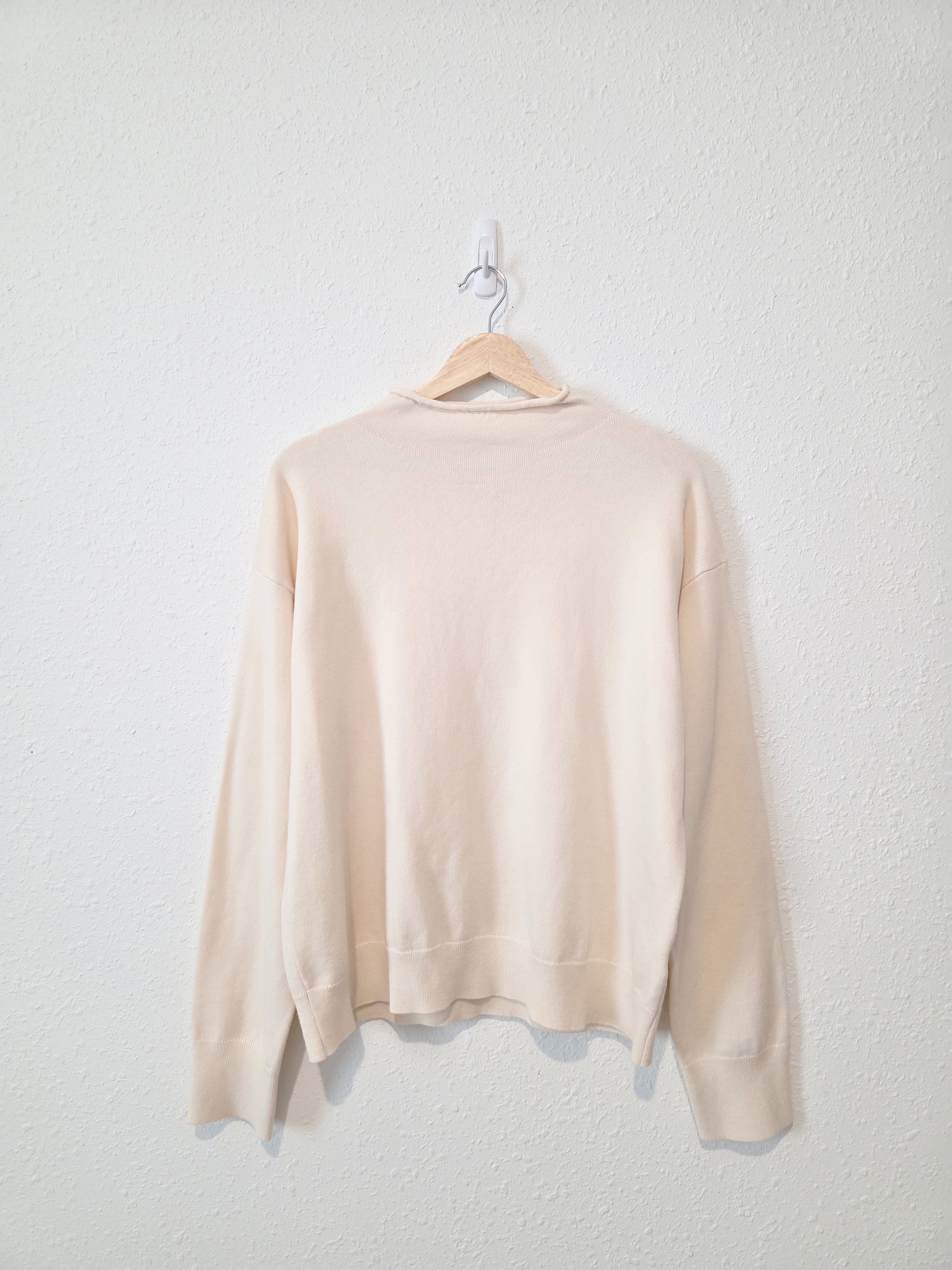 Wishlist Cream Mockneck Sweater (L)