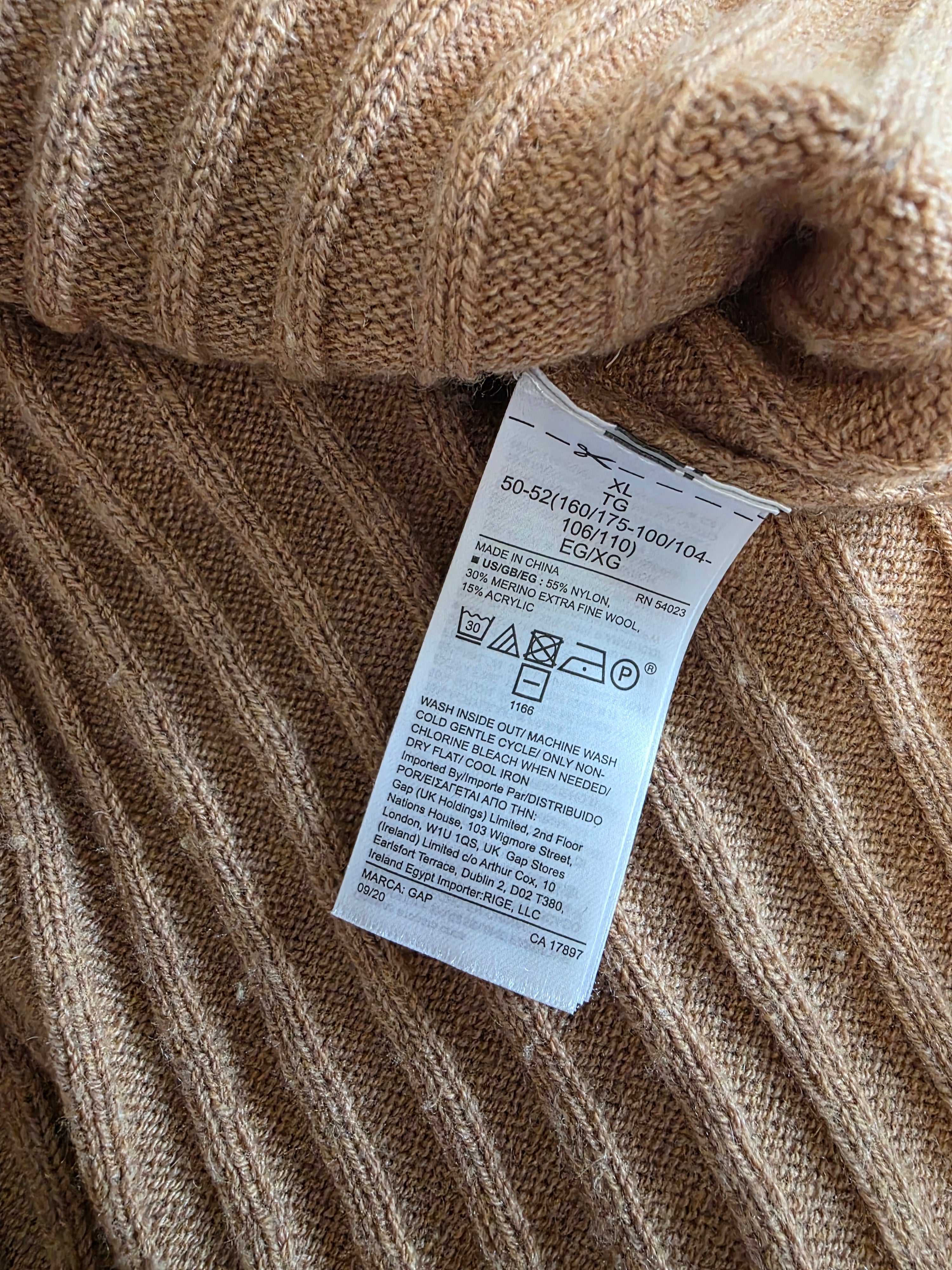 Gap Ribbed Mockneck Sweater (XL)