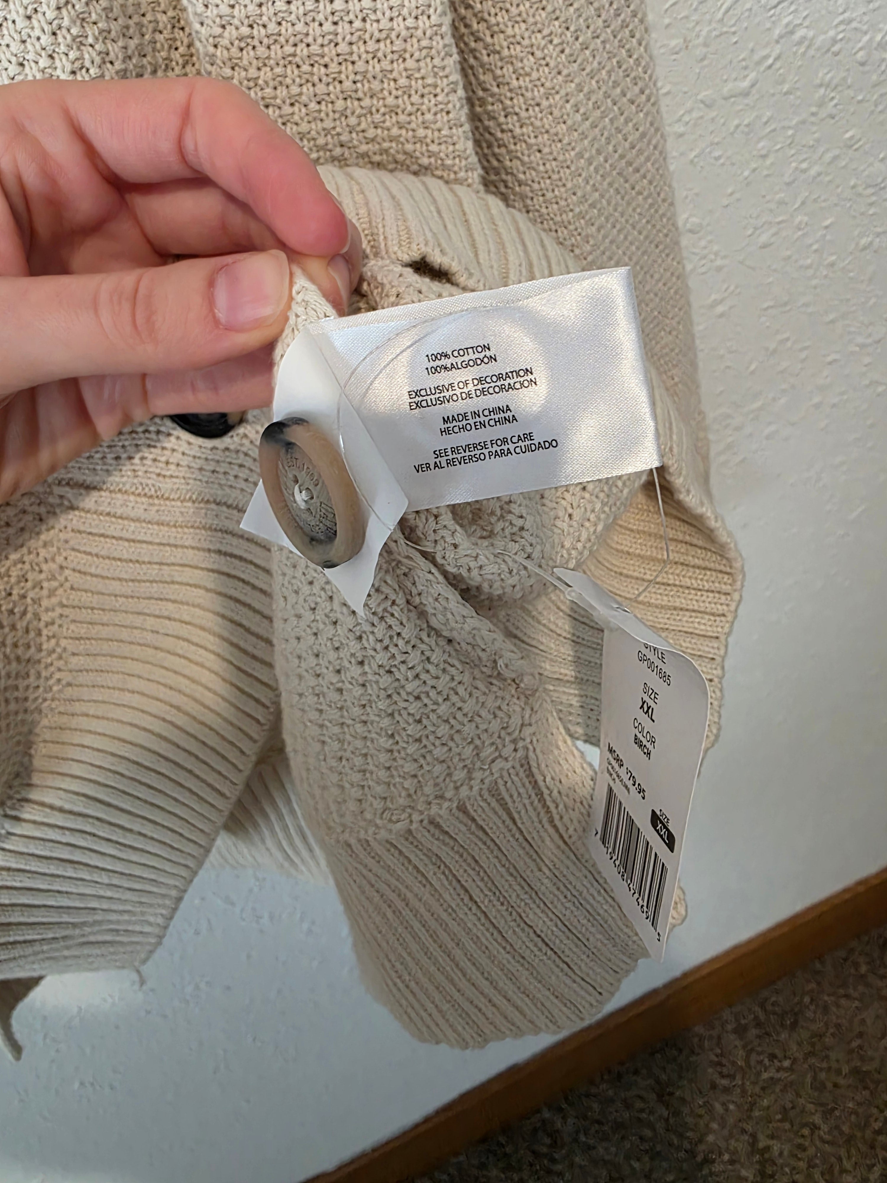 NEW Gap Cotton Cardigan Sweater (XXL)