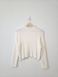 Petal & Pup Ribbed Mockneck Sweater (M)