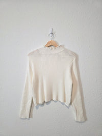 Petal & Pup Ribbed Mockneck Sweater (M)
