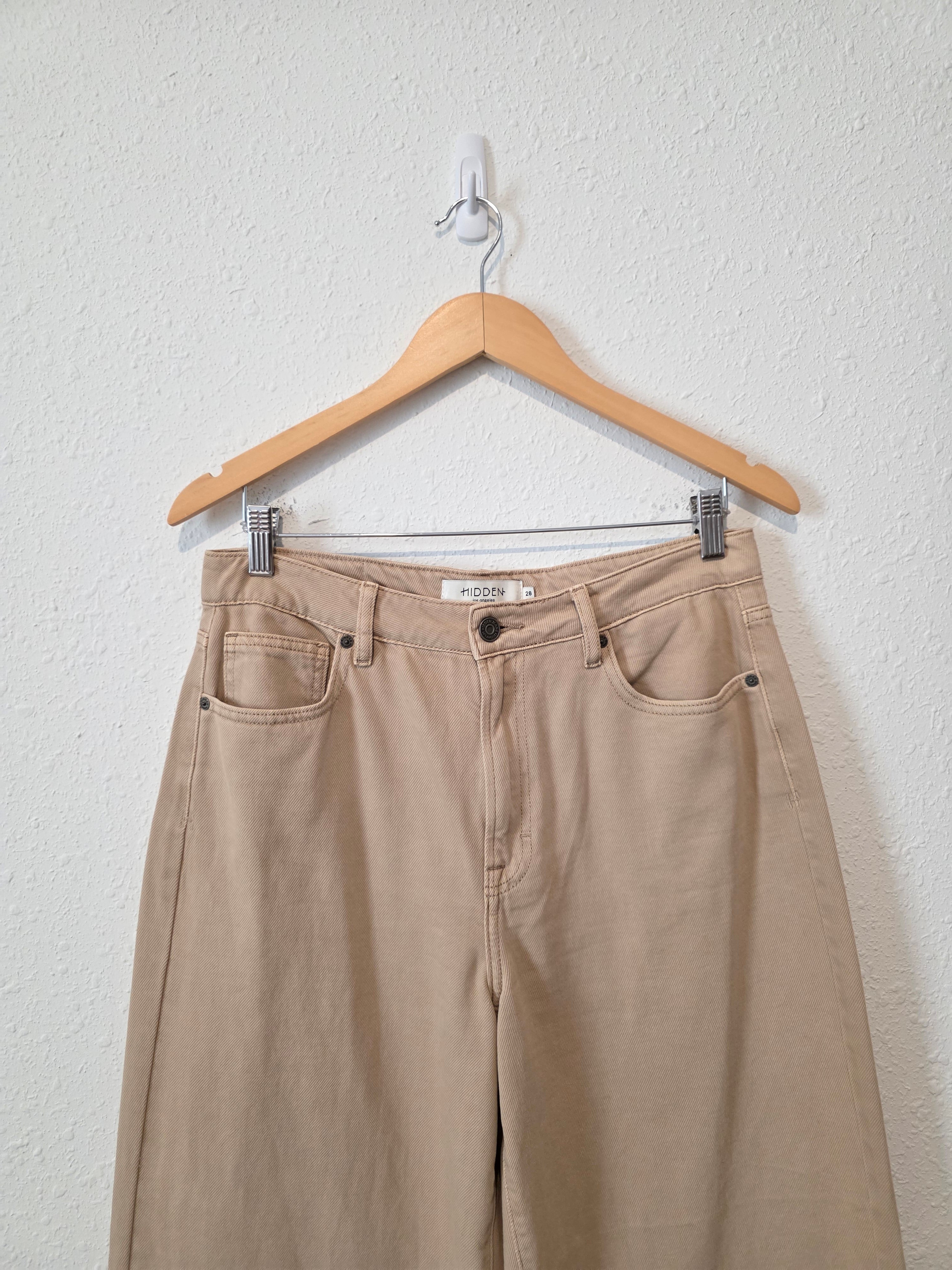 Hidden Neutral Wide Leg Jeans (28)