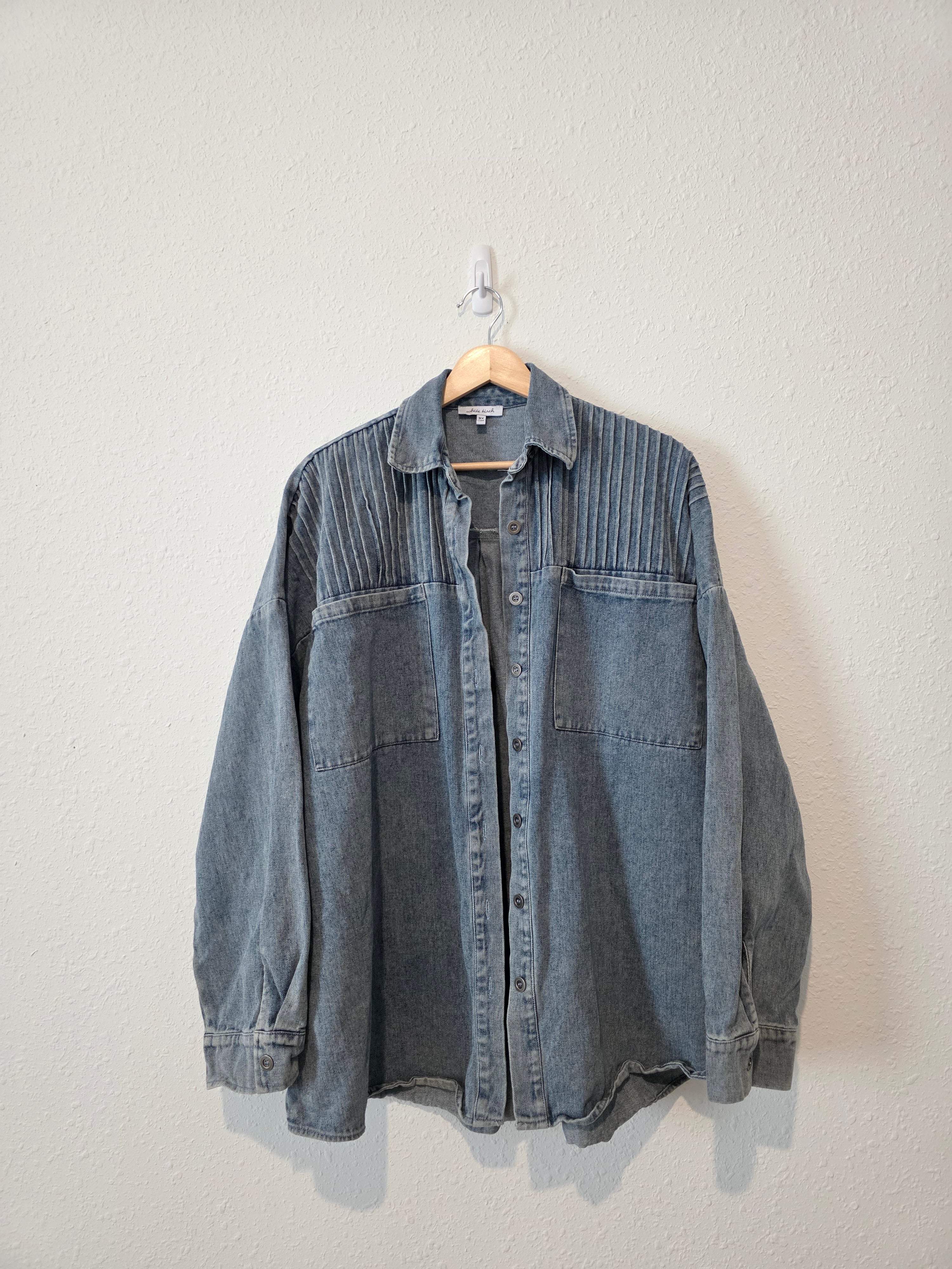 Oversized Denim Shirt Jacket (3X)