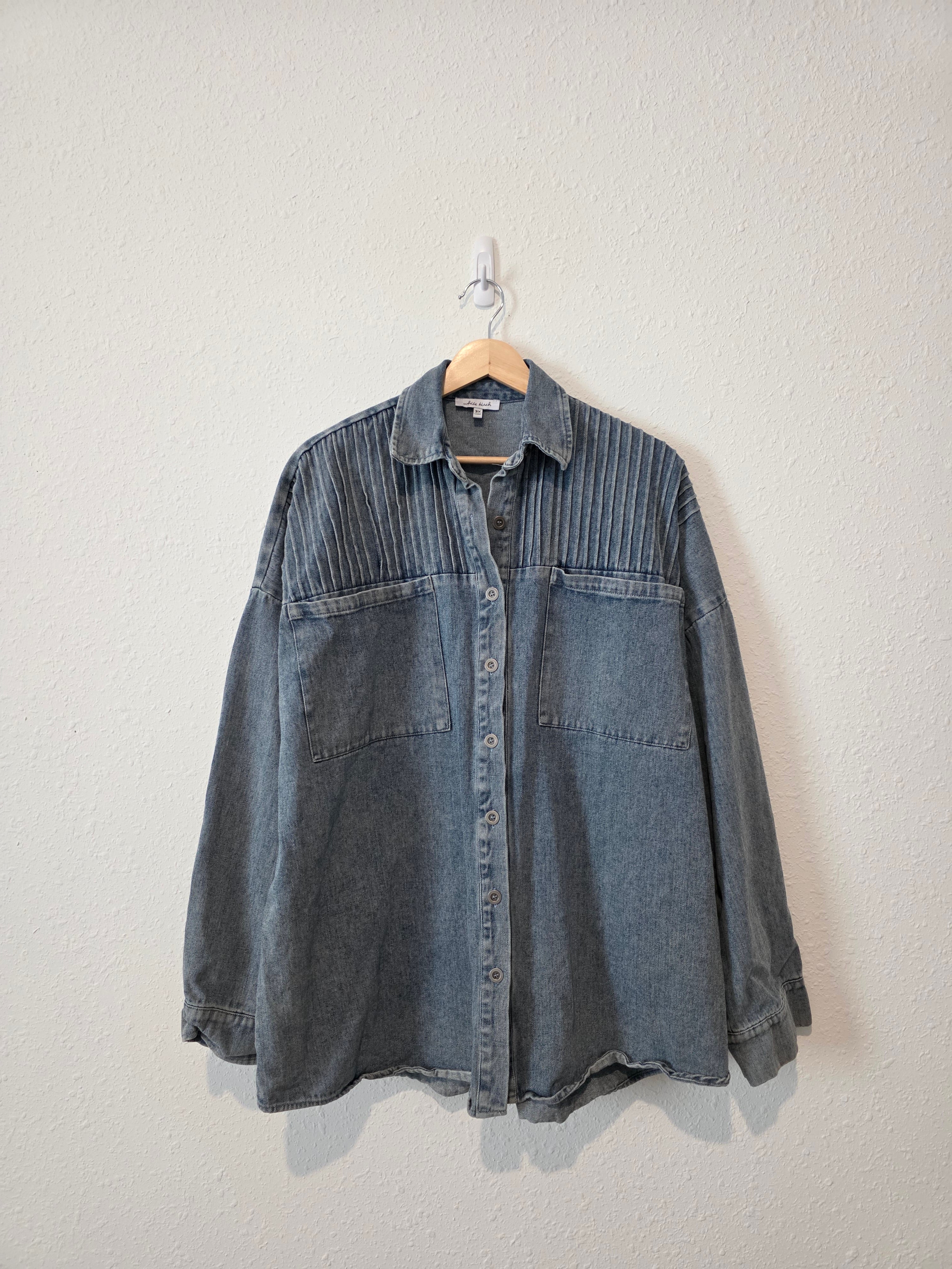 Oversized Denim Shirt Jacket (3X)