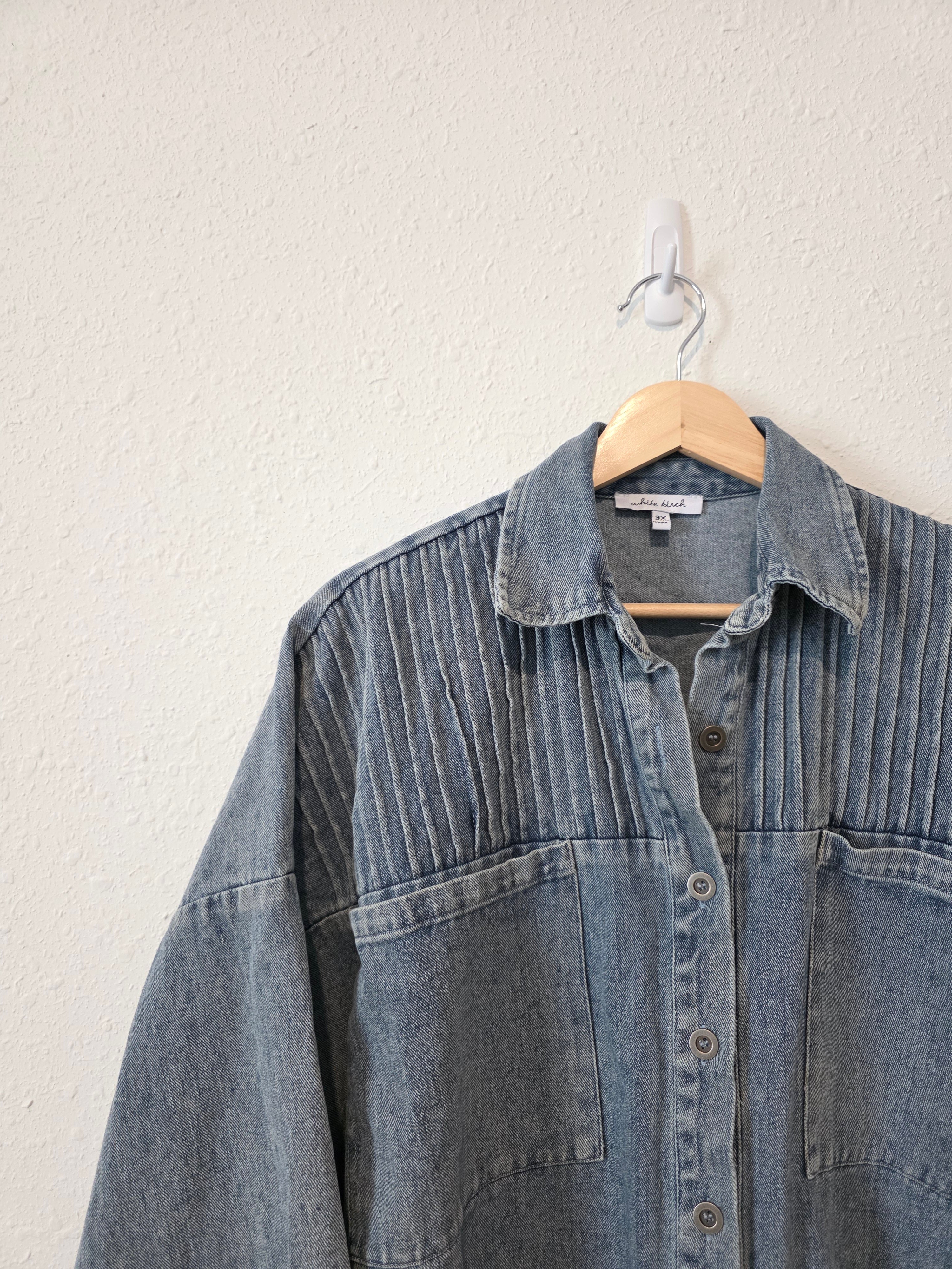 Oversized Denim Shirt Jacket (3X)