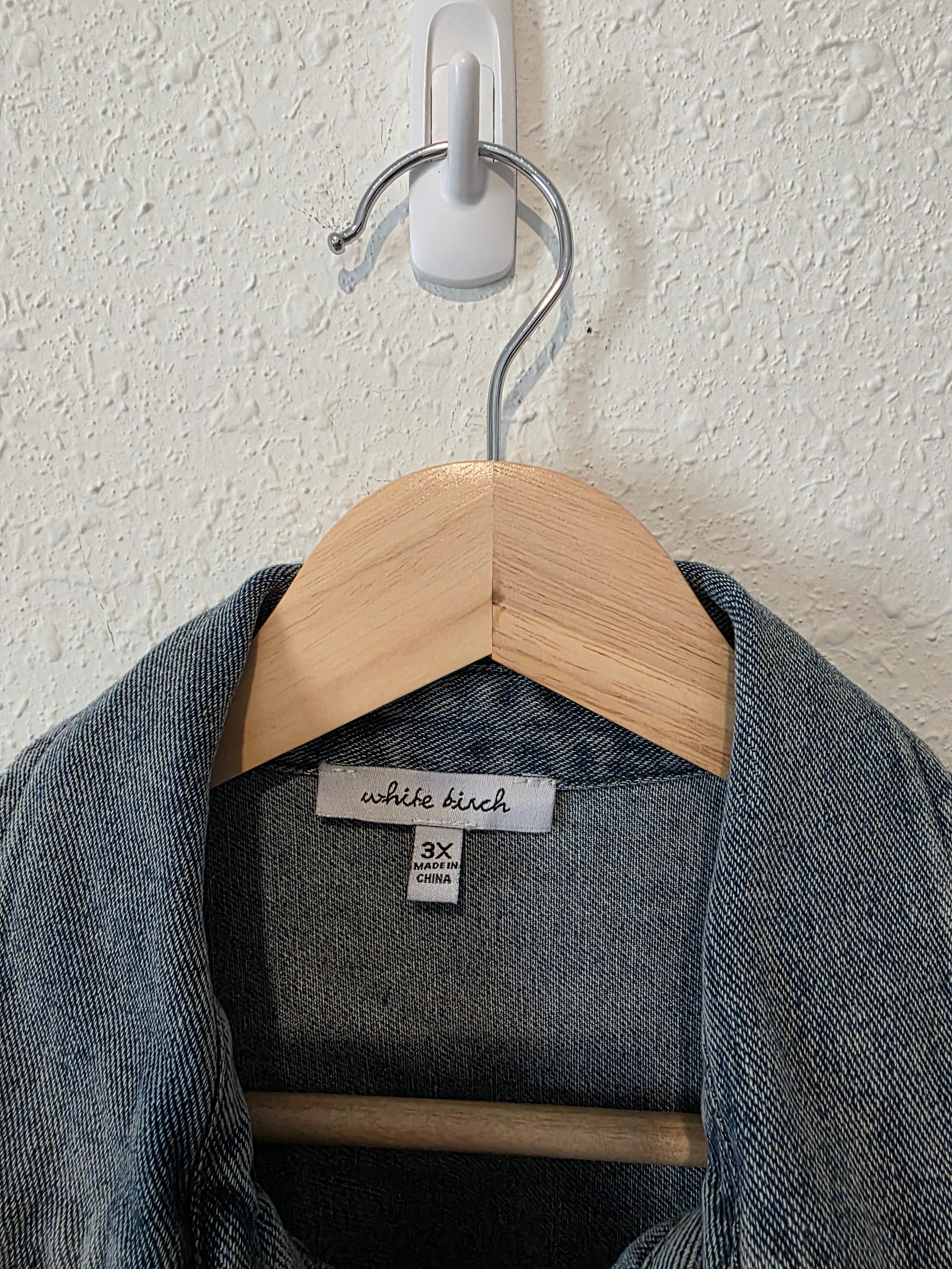 Oversized Denim Shirt Jacket (3X)