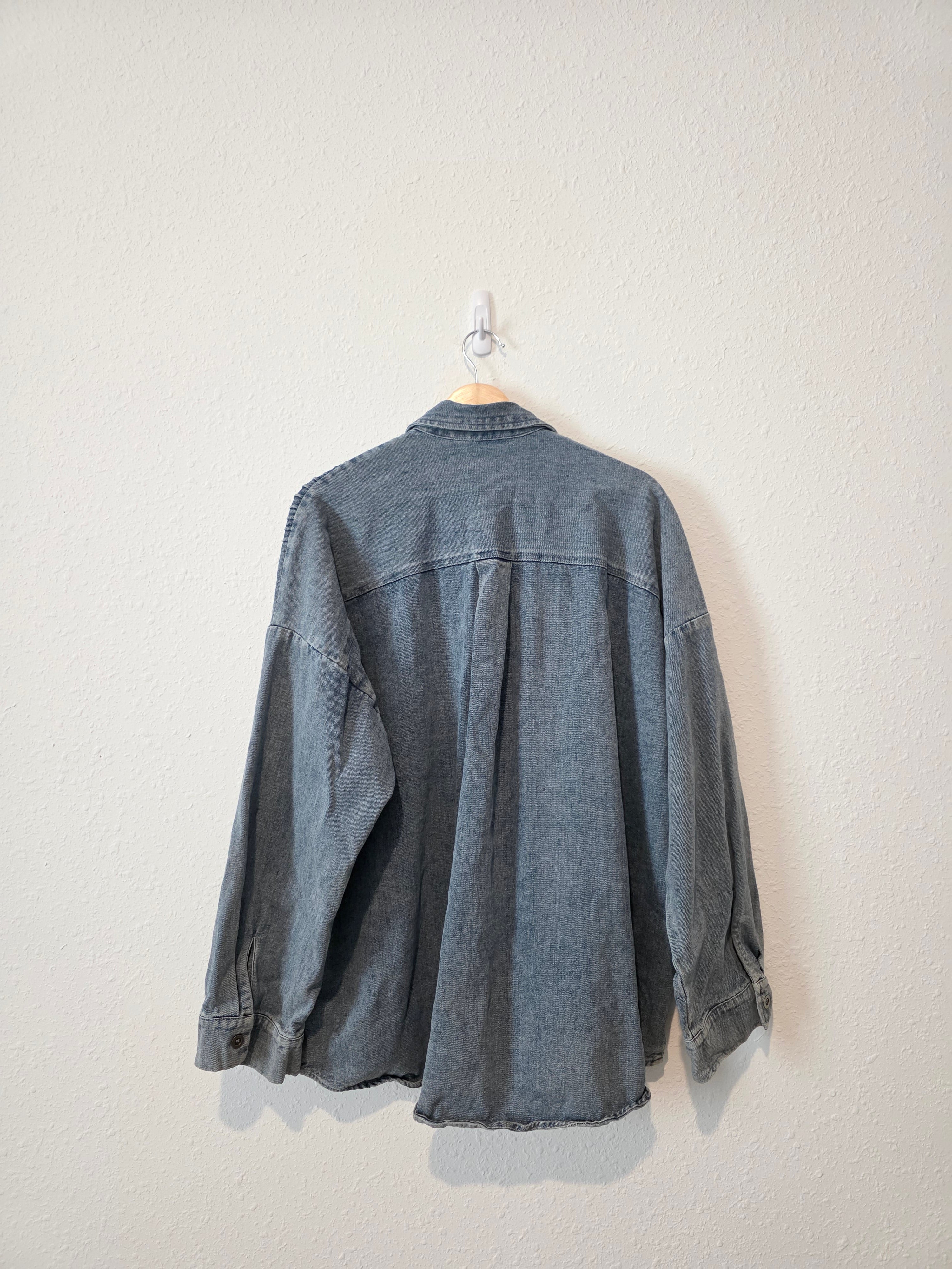 Oversized Denim Shirt Jacket (3X)