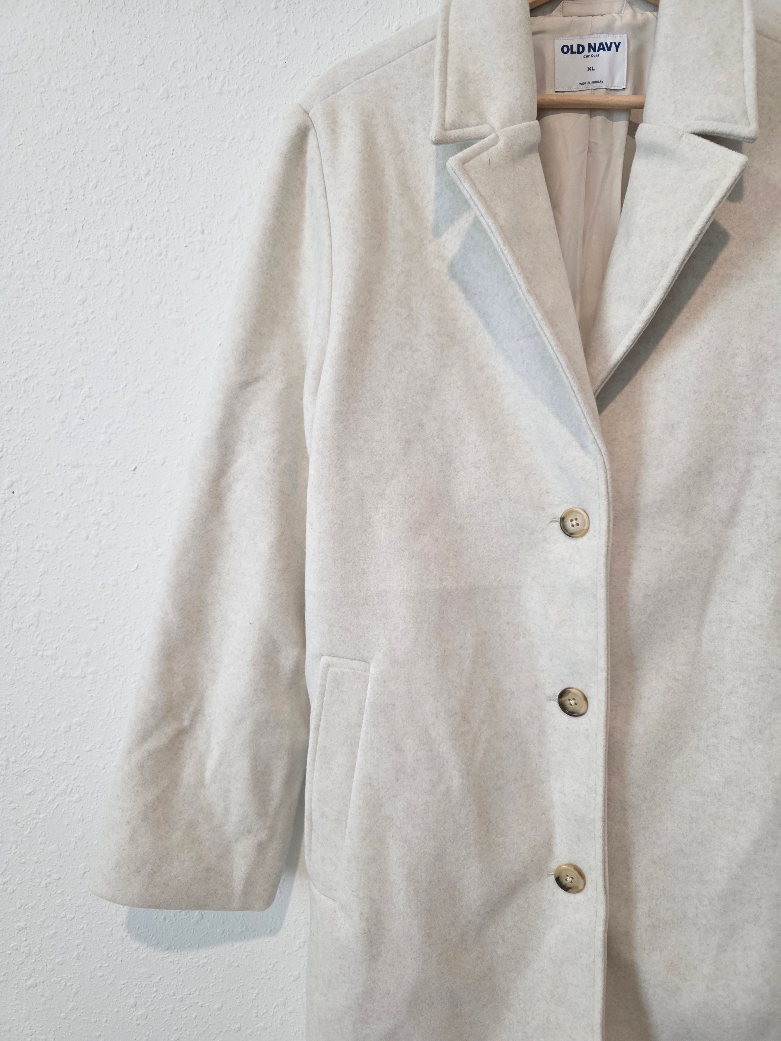 NEW Button Front Collared Peacoat (XL)